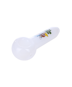 GLASS PIPE GP02 RICK AND MORTY WHITE COME WATCH TV