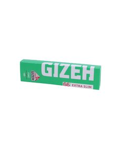 Бумага Сигаретная GIZEH FINE EXTRA SLIM Зеленая CUT CORNERS (Скошенный Угол) 66л