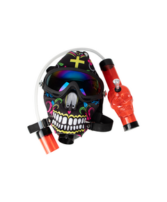 Бонг GAS MASK HIN0031 MEXICAN SKULL RED