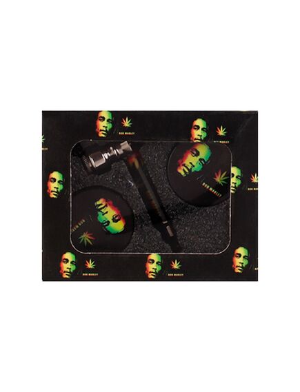 Набор Для Курения BOB MARLEY IRON PIPE & GRINDER (4 PARTS)