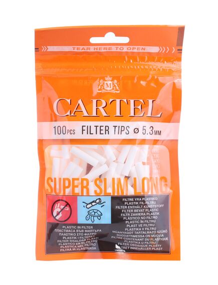 Фильтры Для Самокруток CARTEL SUPER SLIM LONG 100 шт