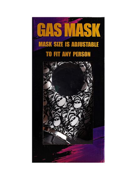 Бонг GAS MASK HIN0009 BLACK&WHITE | RED SKULL