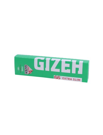 Бумага Сигаретная GIZEH FINE EXTRA SLIM Зеленая CUT CORNERS (Скошенный Угол) 66л