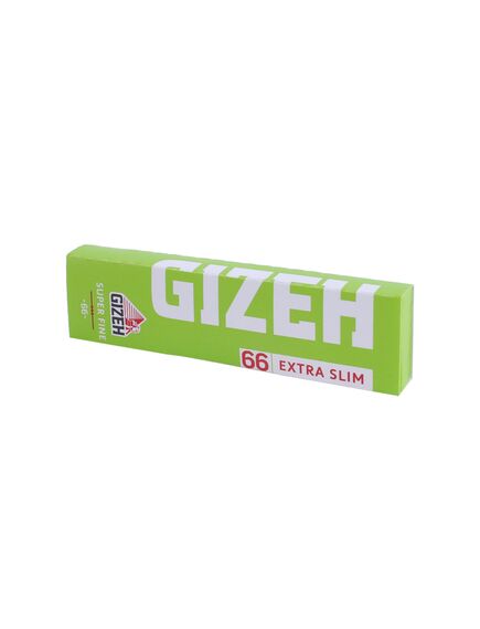 Бумага Сигаретная GIZEH SUPER FINE EXTRA SLIM Зеленая CUT CORNERS (Скошенный Угол) 66л