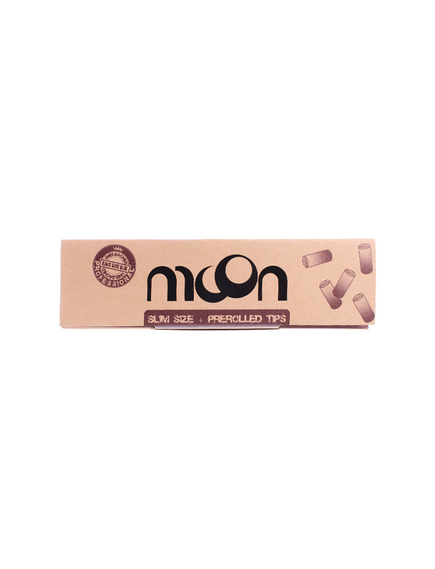 Бумага Сигаретная MOON BROWN KING SIZE SLIM 32л + PRE-ROLLED 32 TIPS