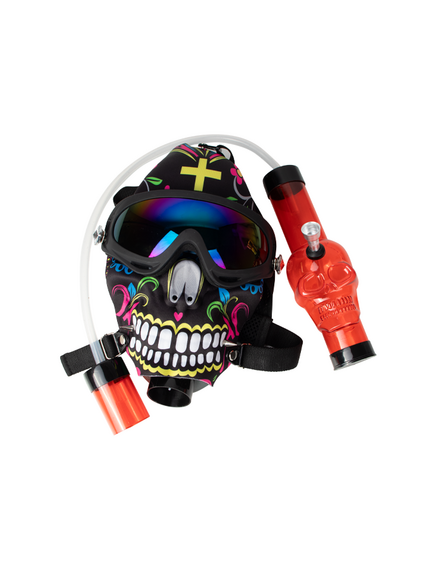 Бонг GAS MASK HIN0031 MEXICAN SKULL RED